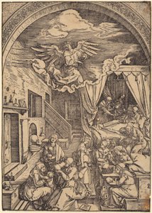 Nascimento de Cristo, folha 10 da série «A Vida de Maria» de Albrecht Dürer