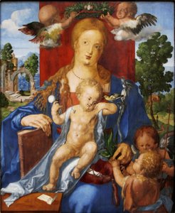 Alemão: Die Madonna mit dem Zeisig A Madona com o Siskin de Albrecht Dürer
