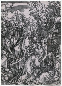 Sepultamento de Cristo, prancha 10 da série «A Grande Paixão» de Albrecht Dürer
