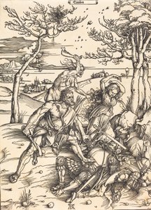 Hércules conquistando Cacus Ercules, c. 1496 de Albrecht Dürer