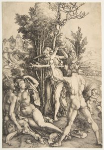 Hércules na encruzilhada, ca. 1498 de Albrecht Dürer