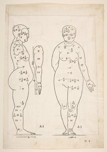 Ilustração dos Quatro Livros da Proporção Humana de Dürer, Nuremberg, 1528.n.d. de Albrecht Dürer