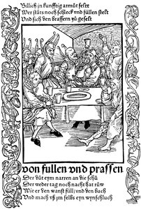 Ilustração do livro Ship of Fools, de Sebastian Brant, 1494. de Albrecht Dürer