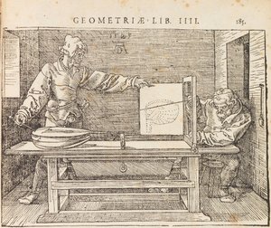 Quatro livros de entidades geométricas, 1528. de Albrecht Dürer