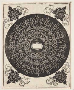 Padrão de cordão entrelaçado com escudo oblongo de Albrecht Dürer