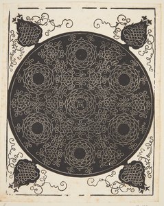 Padrão de cordão entrelaçado com sete coroas de Albrecht Dürer