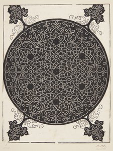 Padrão de cordão entrelaçado com sete estrelas hexagonais de Albrecht Dürer