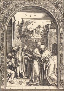 Joachim e Anna no Golden Gate, 1504. de Albrecht Dürer