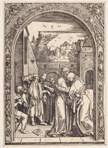 Joachim e St. Ann se encontram no Golden Gate de Albrecht Dürer