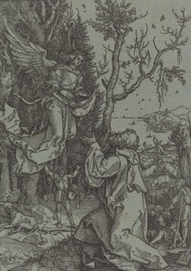 Joaquim e o Anjo, c. 1504. de Albrecht Dürer
