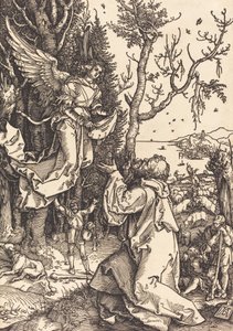 Joaquim e o Anjo, c. 1504. de Albrecht Dürer