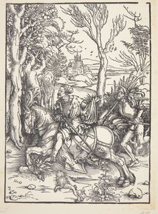 Cavaleiro e lansquenet de Albrecht Dürer