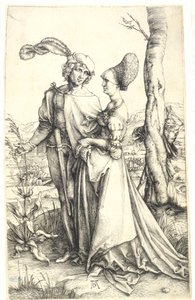 O passeio (Bartsch 94) de Albrecht Dürer