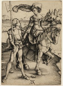 Dama a Cavalo e Landsknecht de Albrecht Dürer