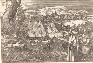 Paisagem com um canhão, 1518 de Albrecht Dürer