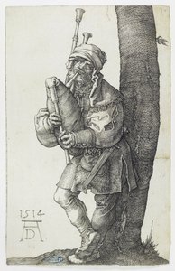O Tocador de Gaita de Foles (Bartsch 91) de Albrecht Dürer