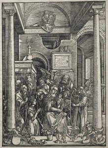 Vida da Virgem: Adoração da Virgem e do Menino por Santos e Anjos de Albrecht Dürer
