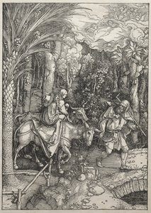 Vida da Virgem: Fuga para o Egito de Albrecht Dürer