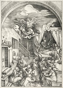 Vida da Virgem: Natividade da Virgem, 1504-1505. de Albrecht Dürer