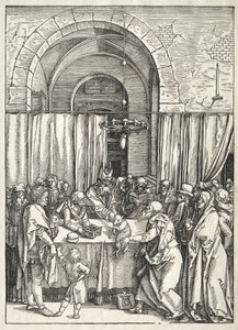 Vida da Virgem: Rejeição do sacrifício de Joachims, 1504-1505. de Albrecht Dürer