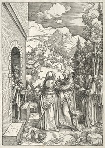 Vida da Virgem: A Visitação, 1504-1505. de Albrecht Dürer