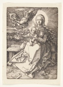 Madonna coroada por um anjo de Albrecht Dürer