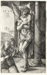 Homem das Dores pela Coluna, 1509. de Albrecht Dürer