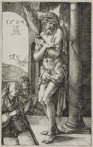 Homem das Dores pela Coluna, frontispício da Paixão Gravada, de Albrecht Dürer