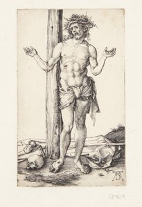 Homem das Dores com as mãos levantadas de Albrecht Dürer