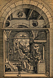 Mary Annunciation, A Anunciação, c1503. de Albrecht Dürer