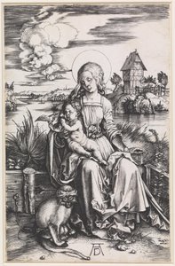 Maria com o Menino e um macaco de Albrecht Dürer