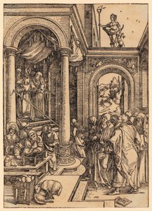 A Visita de Maria ao Templo, folha 6 da série «A Vida de Maria» de Albrecht Dürer