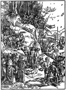 Martírio dos dez mil cristãos no Monte Ararat, 1495-1497, 1936 de Albrecht Dürer