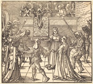 Dança de máscaras com tochas de Albrecht Dürer