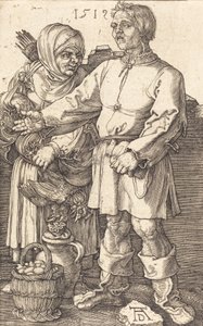 Casal Camponês no Mercado, 1519. de Albrecht Dürer