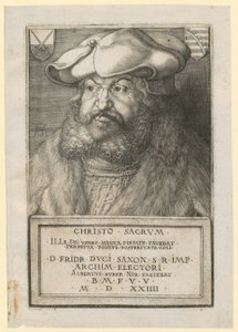 Retrato de Frederico, o Sábio, Eleitor da Saxónia de Albrecht Dürer