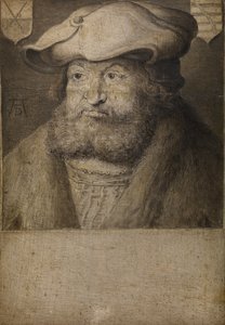 Retrato de Frederico III, eleitor da Saxônia 1463-1525, c. 1525 de Albrecht Dürer