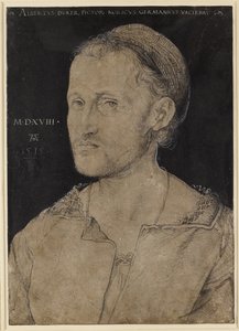 Retrato de Hans Burgkmair, 1518 (carvão) de Albrecht Dürer