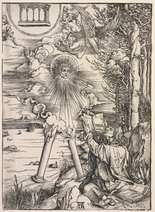 Revelação de São João: São João Devorando os Livros, 1511. de Albrecht Dürer