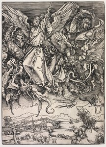 Revelação de São João: São Miguel lutando contra o Dragão de Albrecht Dürer