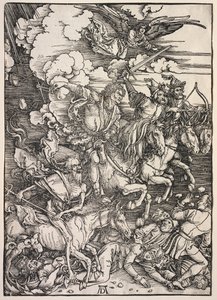 Revelação de São João: Os Quatro Cavaleiros, 1511. de Albrecht Dürer