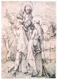 Santa Ana com o Menino e a Virgem Maria, c1500 de Albrecht Dürer