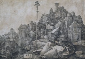 Santo Antônio em frente à cidade, 1519 de Albrecht Dürer
