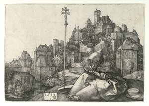 Santo Antônio lendo. 1519 de Albrecht Dürer