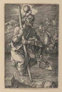 São Cristóvão voltado para a direita de Albrecht Dürer