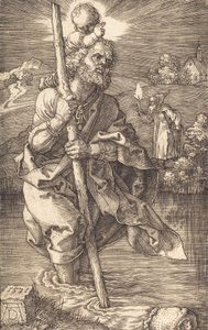 São Cristóvão Virado à Direita, 1521. de Albrecht Dürer