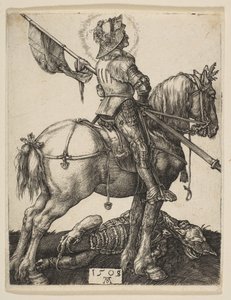 São Jorge a cavalo, 1505-8. de Albrecht Dürer