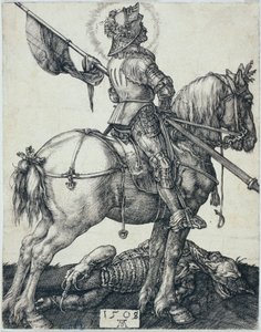 São Jorge a cavalo (Bartsch 54) de Albrecht Dürer