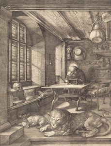 São Jerônimo em seu estúdio, 1514. de Albrecht Dürer