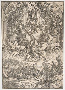 São João diante de Deus e dos Anciãos, de The Apocalypse.nd de Albrecht Dürer